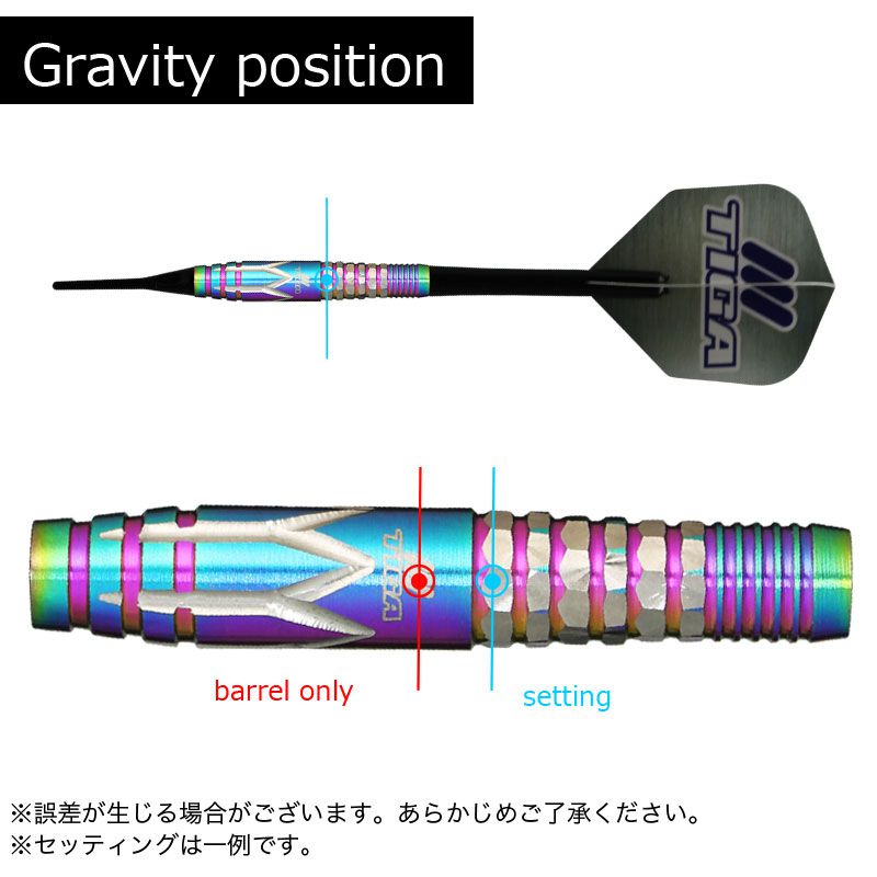 ダーツ バレル ティガ エンペラーポリゴン 19.5g タングステン90