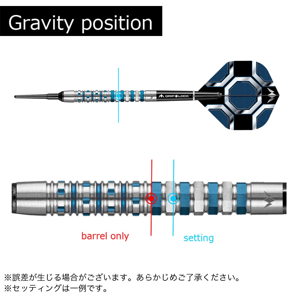 Mission】KRONOS クロノス M3 ブルー 19g ダーツ | ソフトダーツ 