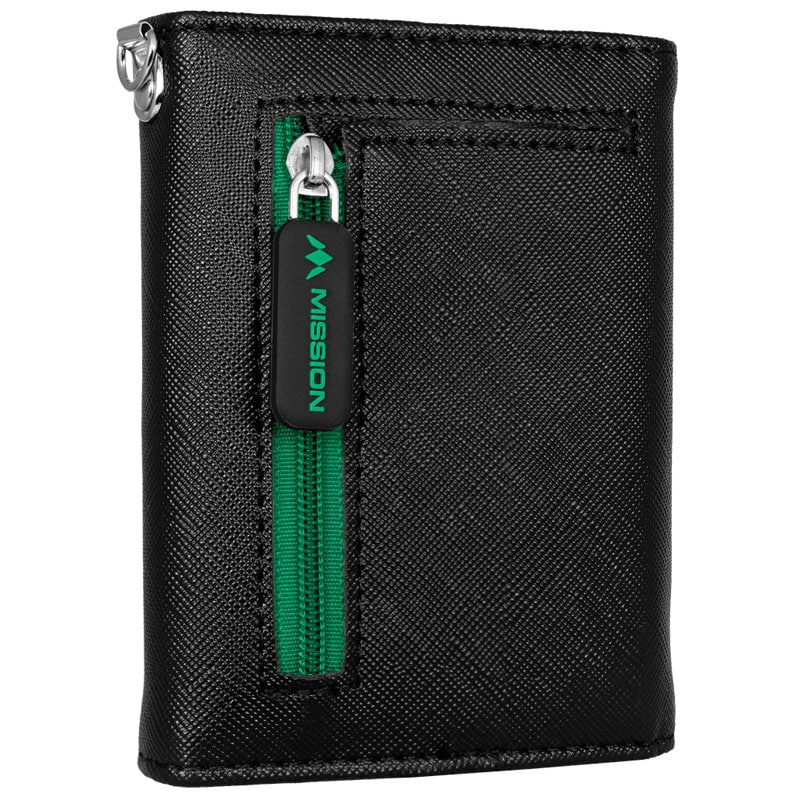 ߥå եȥĥåȥ֥å꡼ Mission Flint Darts Wallet Black with Green