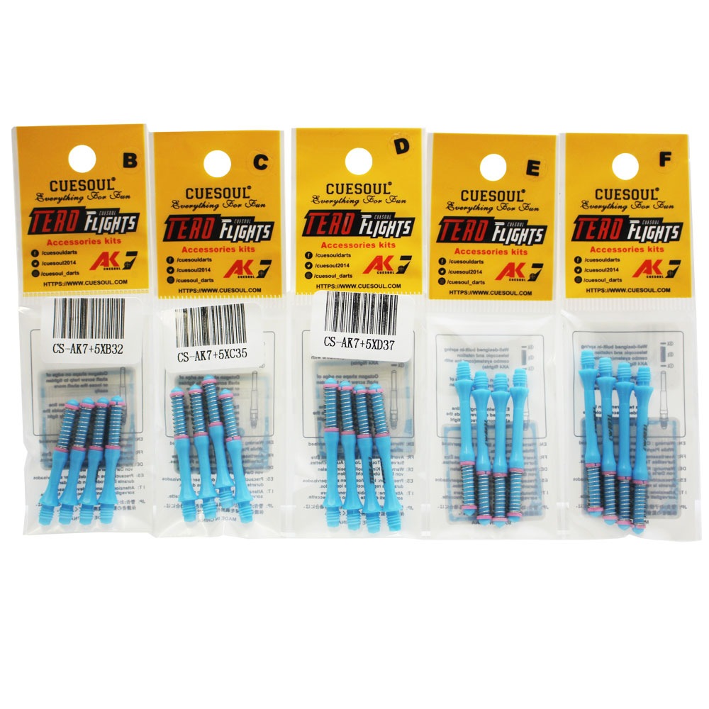 CUESOUL TERO AK7 Axes De Fléchettes En Alliage Avec Ressort Télescopique | Lot De 3 Pièces - Or