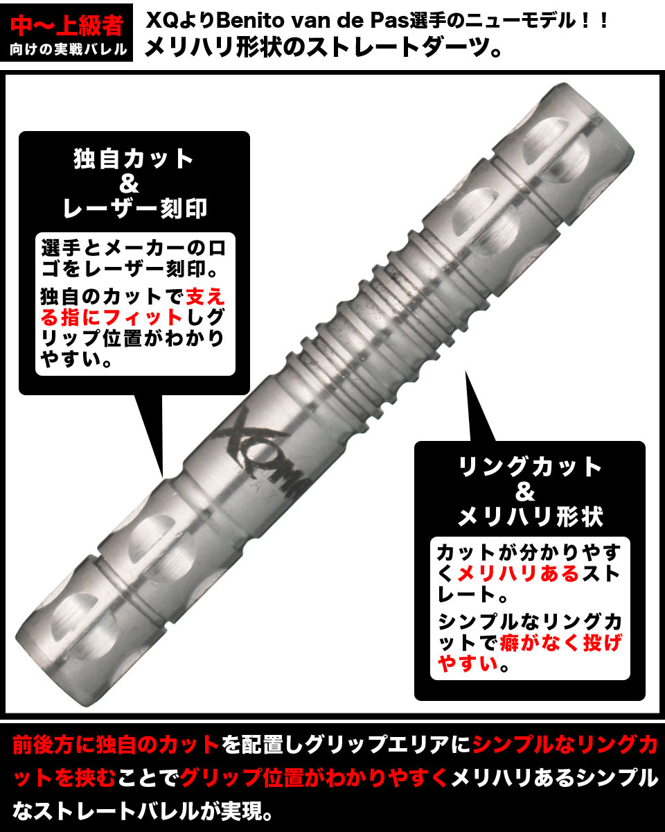 XQ DARTS MAX】Benito van de Pas original 18g ソフトダーツ 絶賛発売