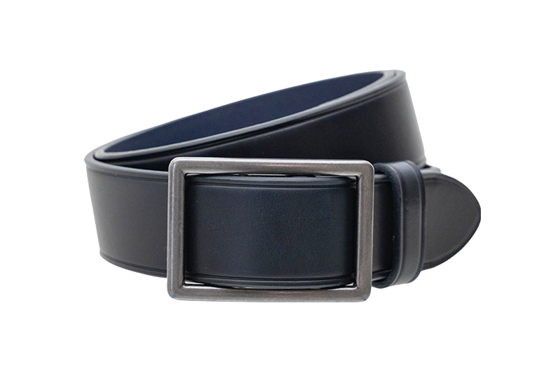 メンズ革靴ローファーネイビー