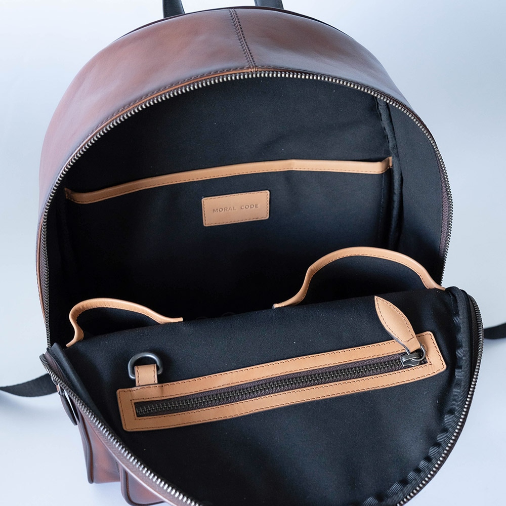 レザービジネスリュック 本革 バックパック ブラウン GUILDFORD BROWN