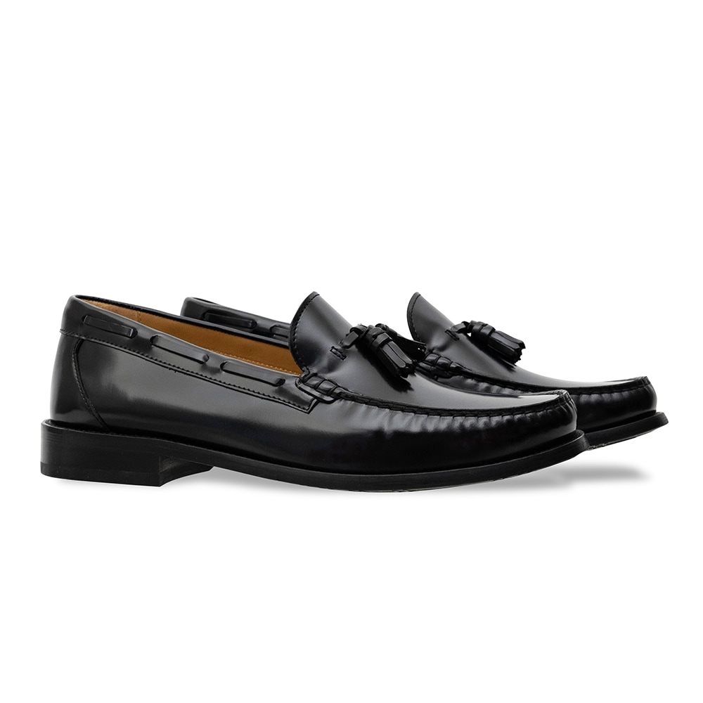 メンズ革靴ストレートチップ内羽根アーロンブラック