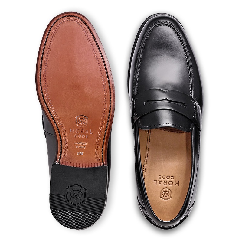 革靴グッドイヤーウェルト ローファー Brayson ブライソン ブラック 黒 公式 モラルコード