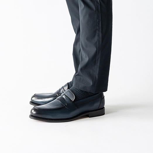 革靴グッドイヤーウェルト ローファー Simeon Navy ネイビー 紺 公式 モラルコード