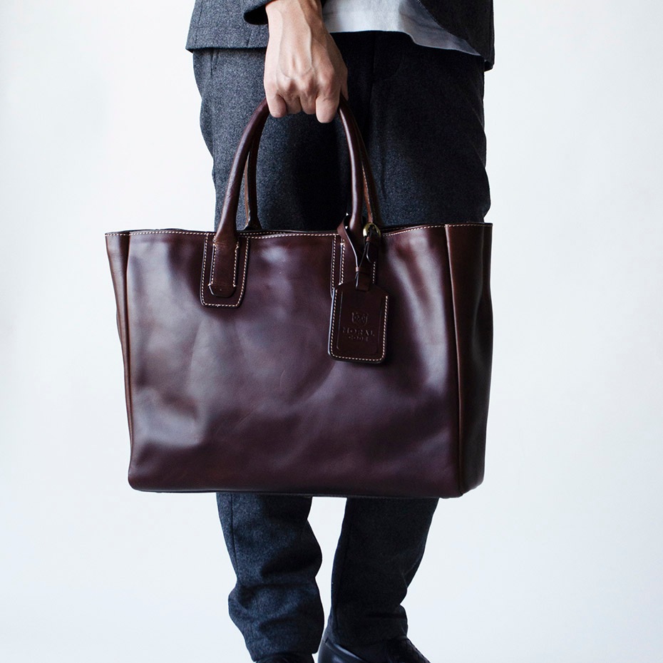 レザートートバッグ Crosbyクロスビー ブラウン濃茶 通勤 通学 本革 大容量a4サイズ ブランド 公式 モラルコード