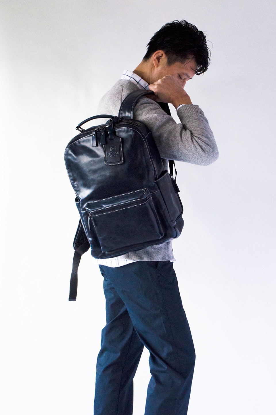 レザーリュック Desmond Ii デスモンド2 ネイビー 紺 公式 モラルコード