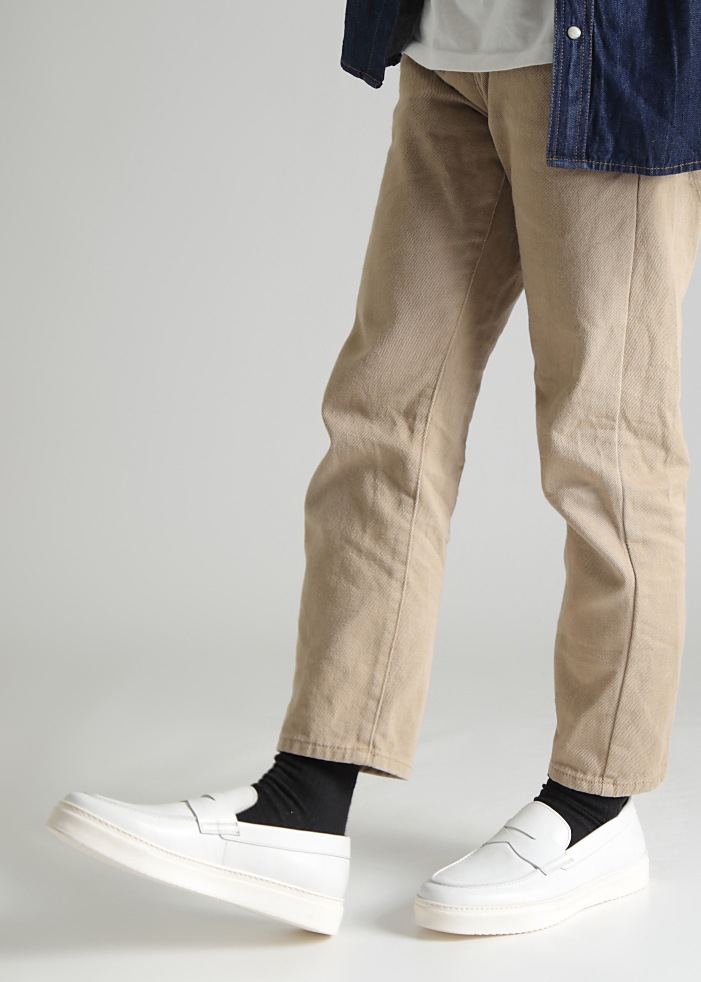 レザースニーカー ビジネス革靴 ローファー メンズ Josh ジョシュ ローファー ホワイト 白 公式 モラルコード