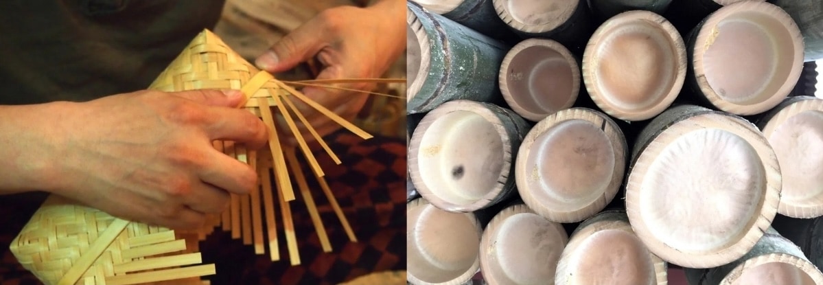 竹製品と職人