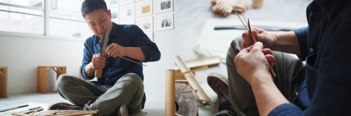 八木竹工業の工房の様子