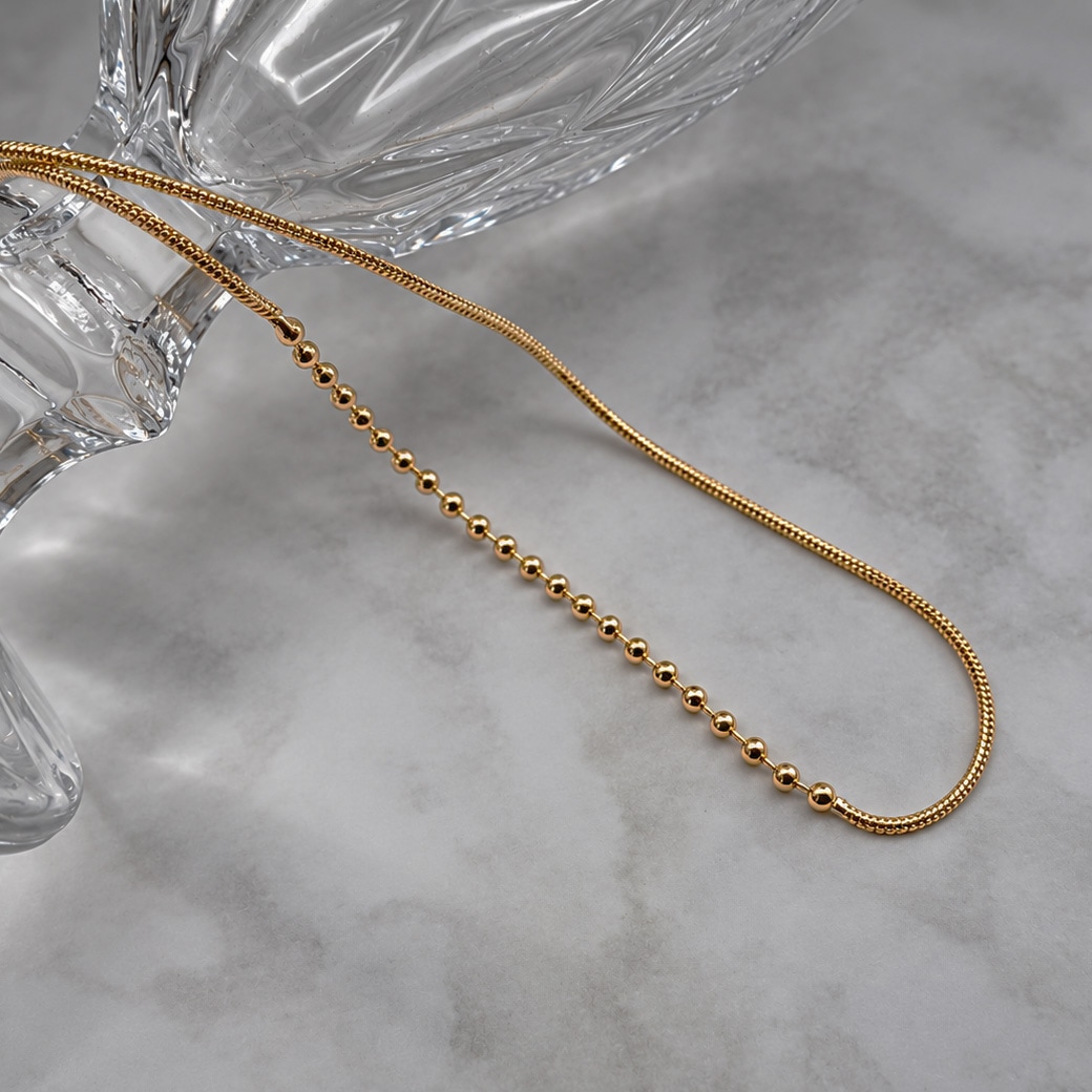新作予約】Mix Chain Slide Y Necklace｜ミックスチェーン スライドY字