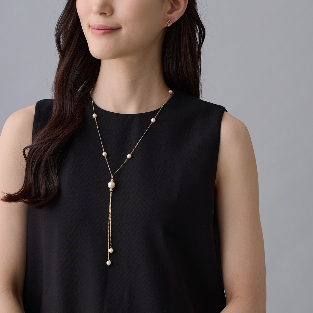 MAAYA パール付きロングネックレス MAAYA