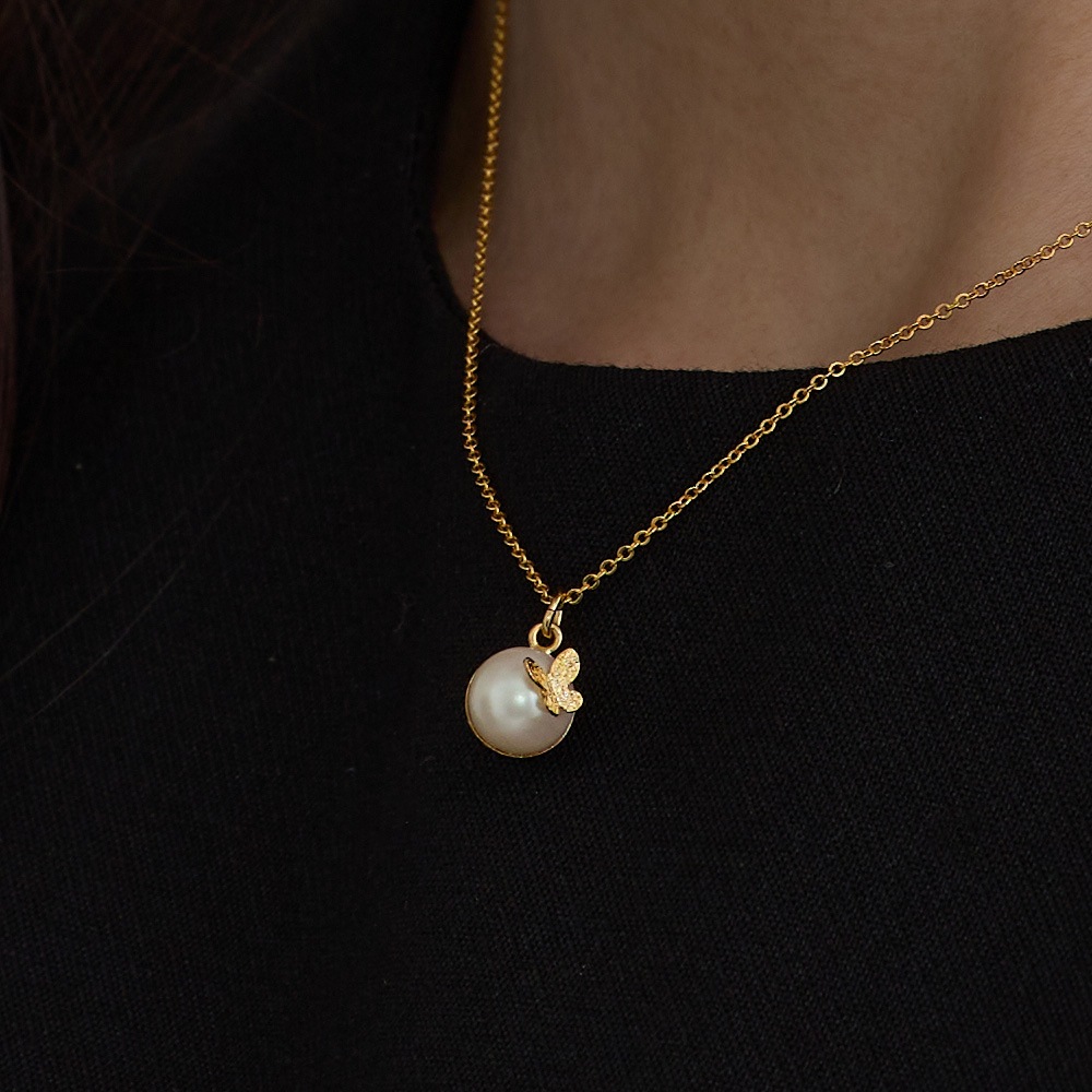バタフライパールネックレス 日本製 バタフライ パール ネックレス | ネックレス | 日本製