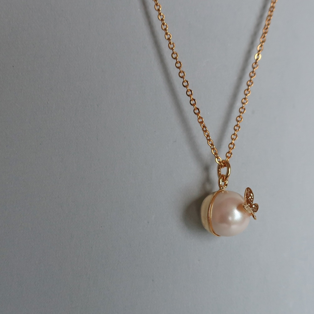 バタフライパールネックレス 公式】バタフライ アンド レキシー チャーム パール ネックレス