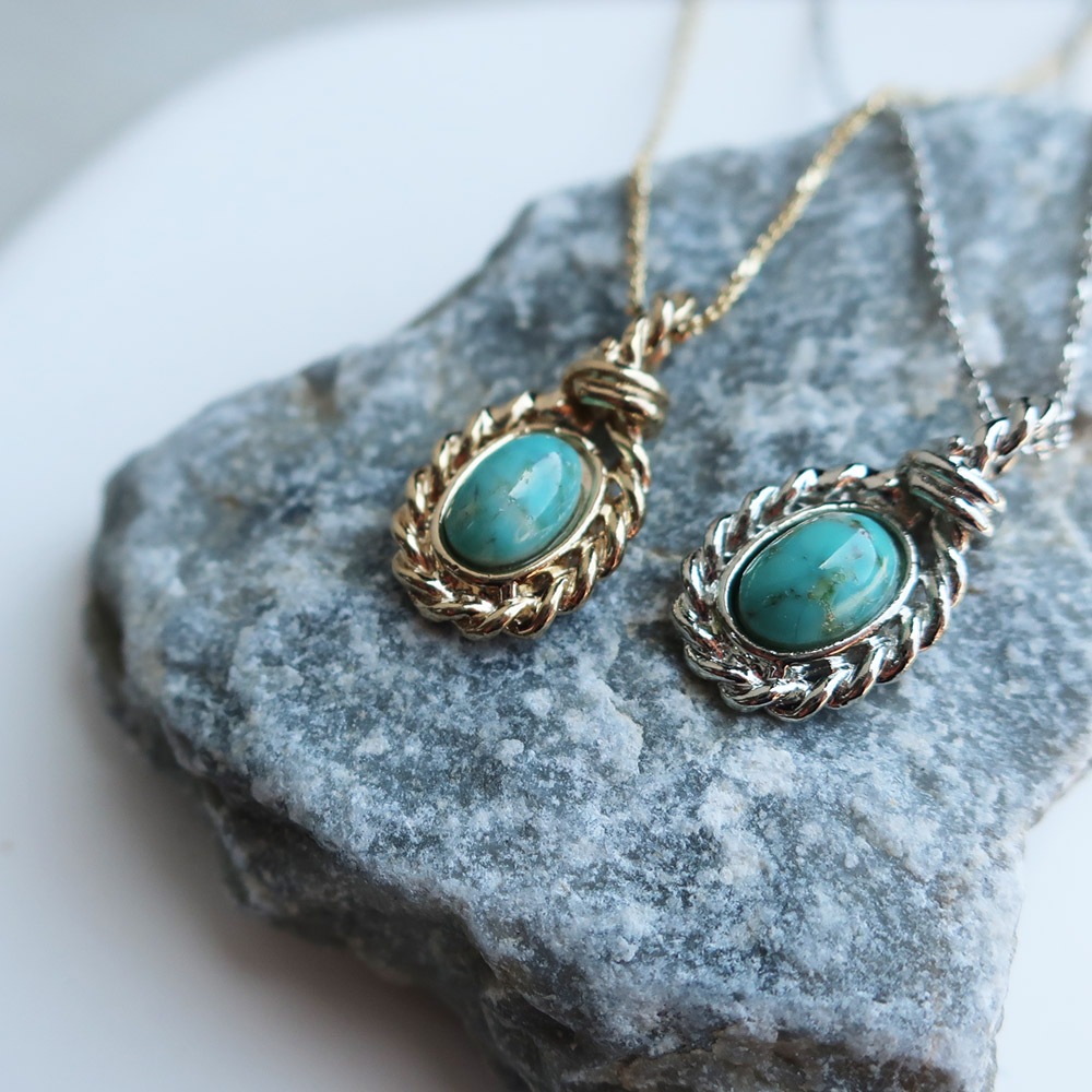 日本製ターコイズ ネックレス K18GP トルコ石 | ネックレス | 日本製