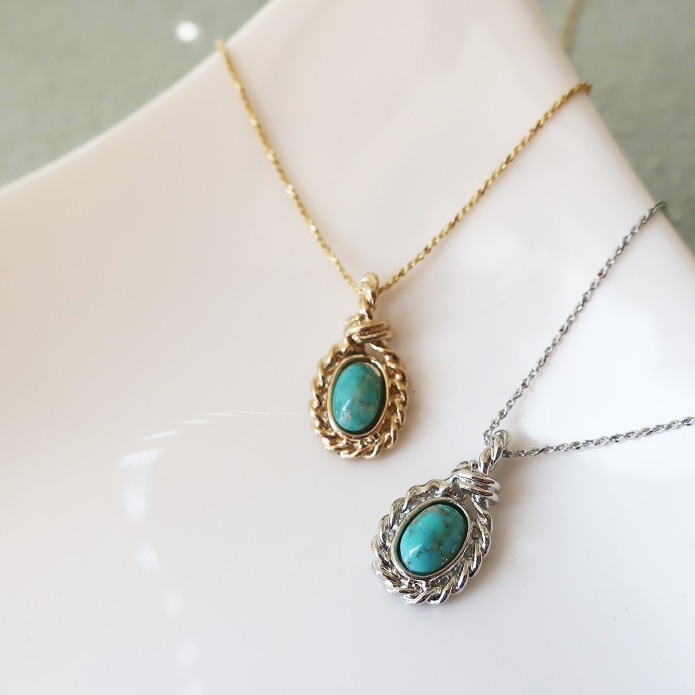 日本製ターコイズ ネックレス K18GP トルコ石 | ネックレス | 日本製