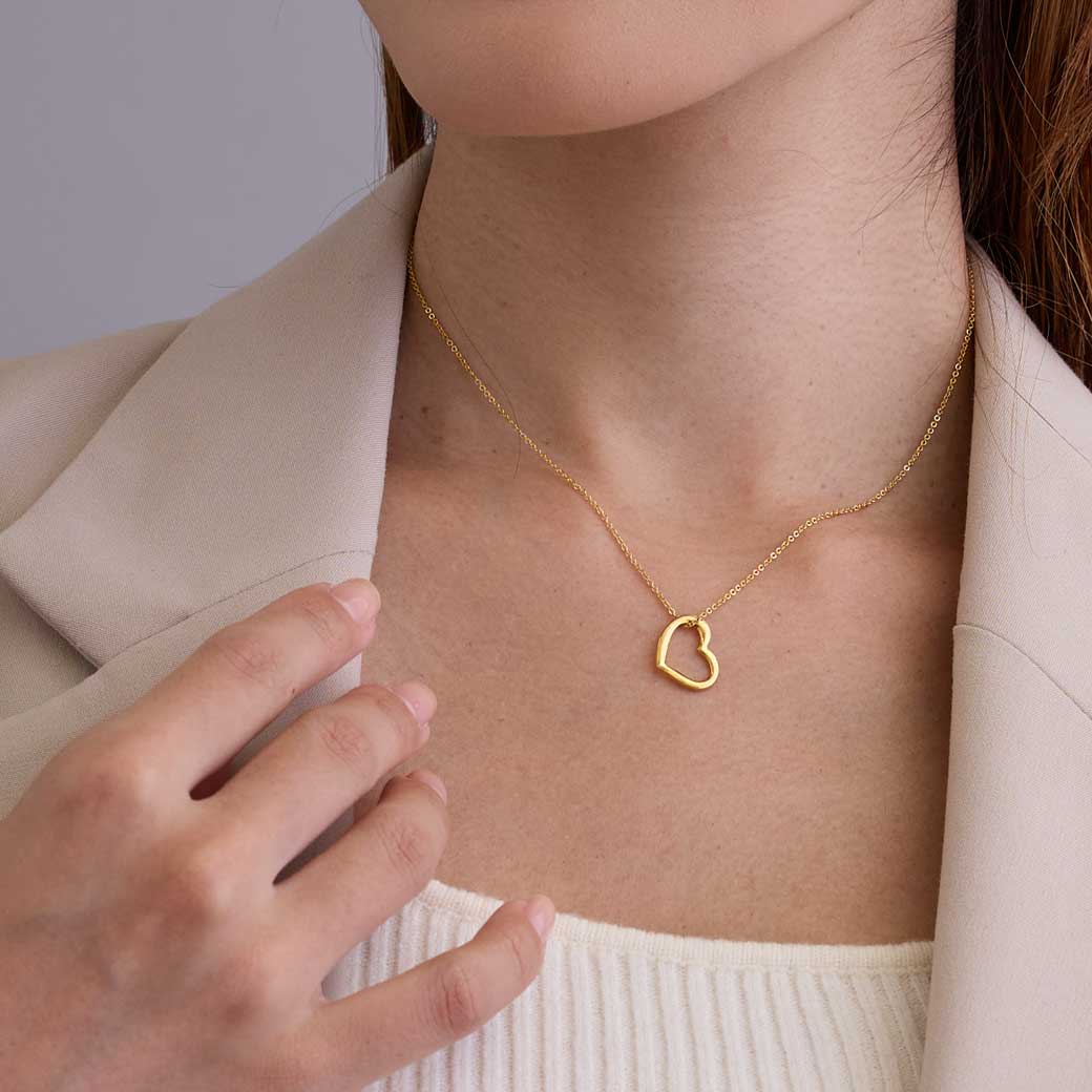 K14 ハート型ペンダント ネックレス K14 ハート型ペンダント ネックレス