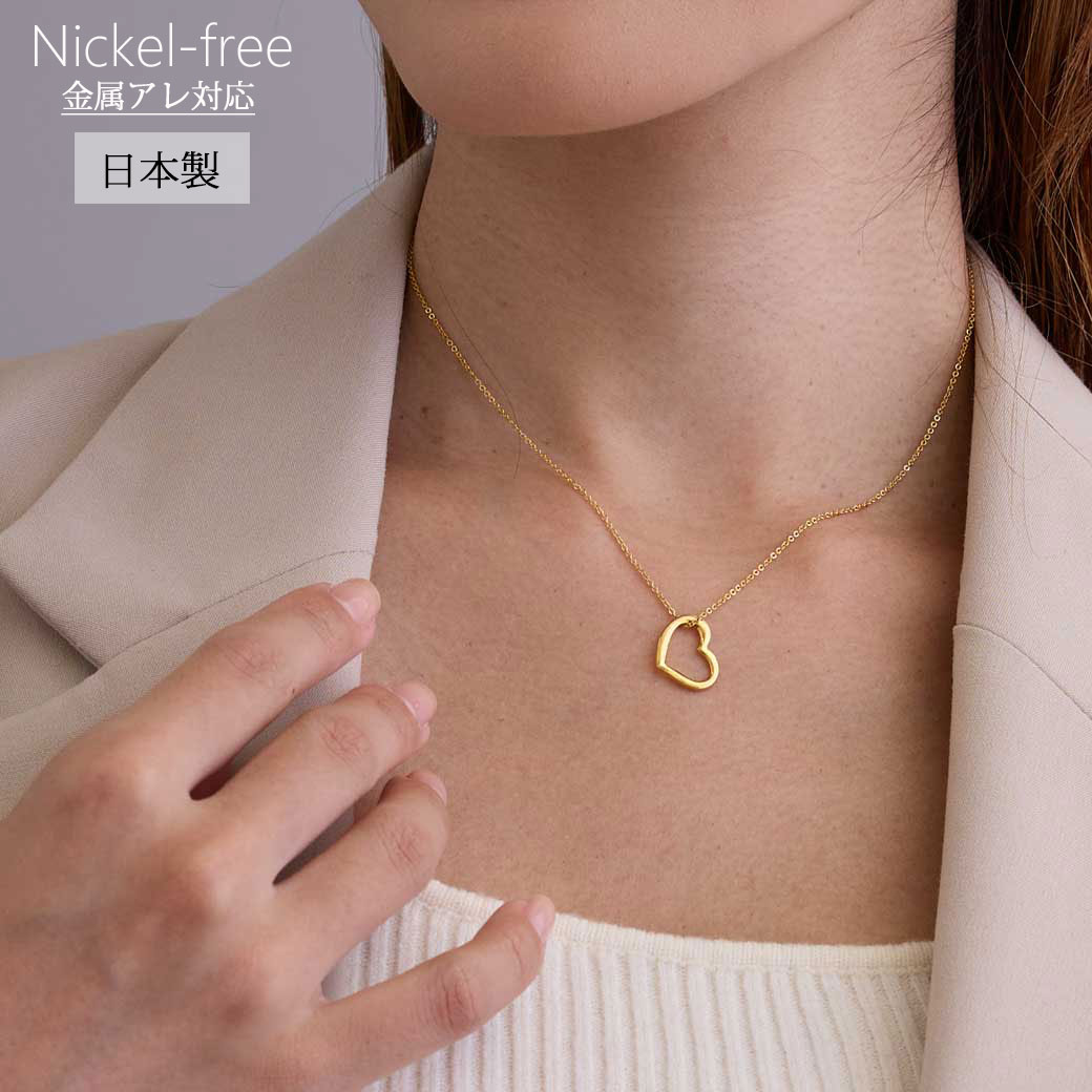 ゴールドハートネックレス with クラウン（長さ調節可能） ゴールドハートネックレス with クラウン（長さ調節可能） MIKIMOTO