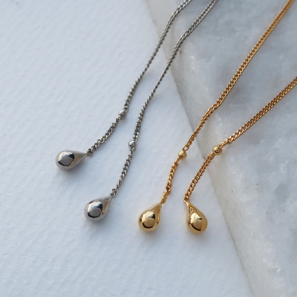 K18YG ドロップモチーフ　チェーン　アメリカン　ピアス K18YG ドロップモチーフ チェーン アメリカン ピアス K18YG ドロップ