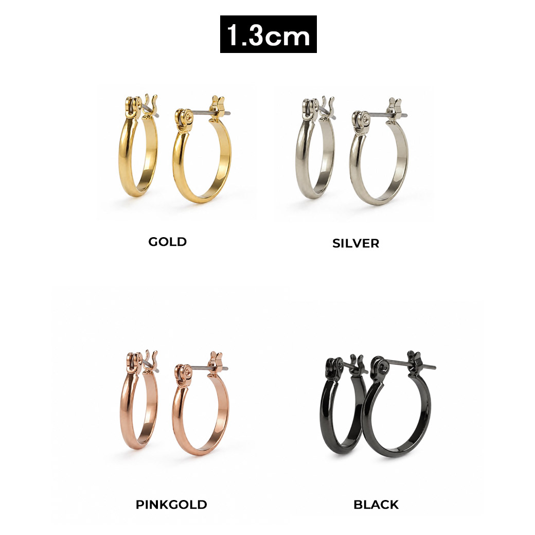 キャッチレス フープピアス クロッシングピアス