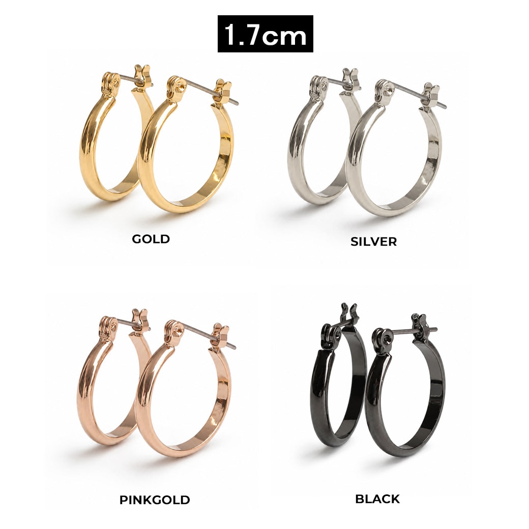 Catchless Hoop Earrings｜チタンポストのキャッチレスフープピアス