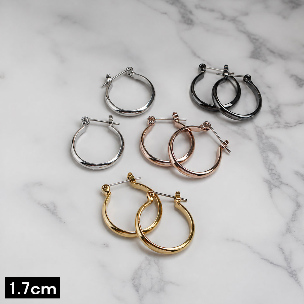 フープピアス レディース 4カラー 日本製