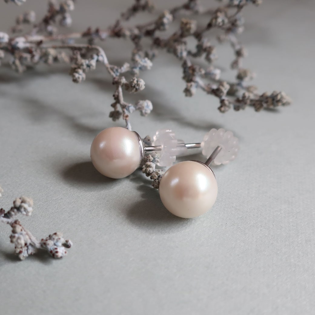 日本製 パールピアスパール 0.7cm ステンレス 金属アレルギー対応