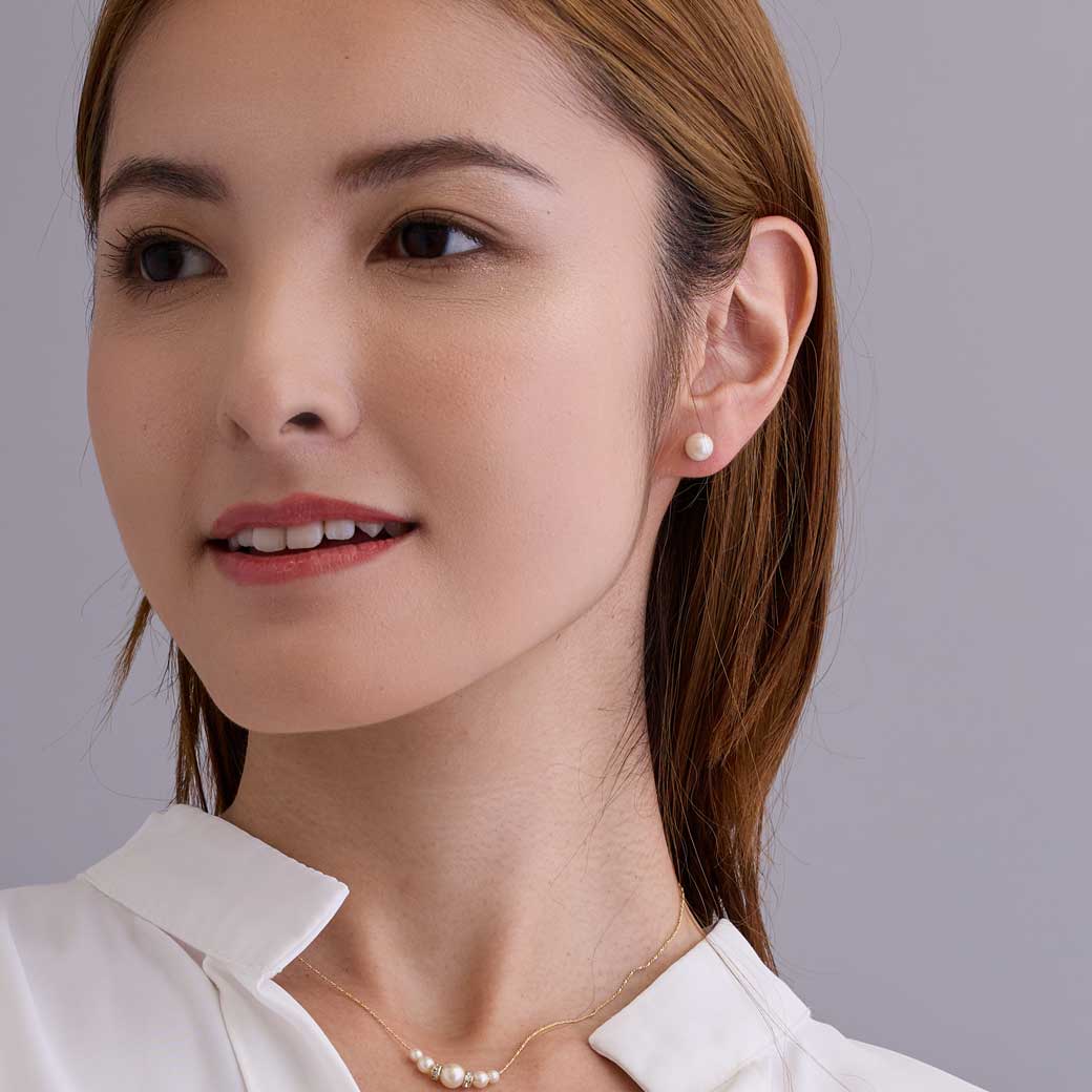 ロングピアス　パール（あーるけー）　超美品 パール ロングピアス 大きめ 結婚式 パーティー オケージョン（ピアス