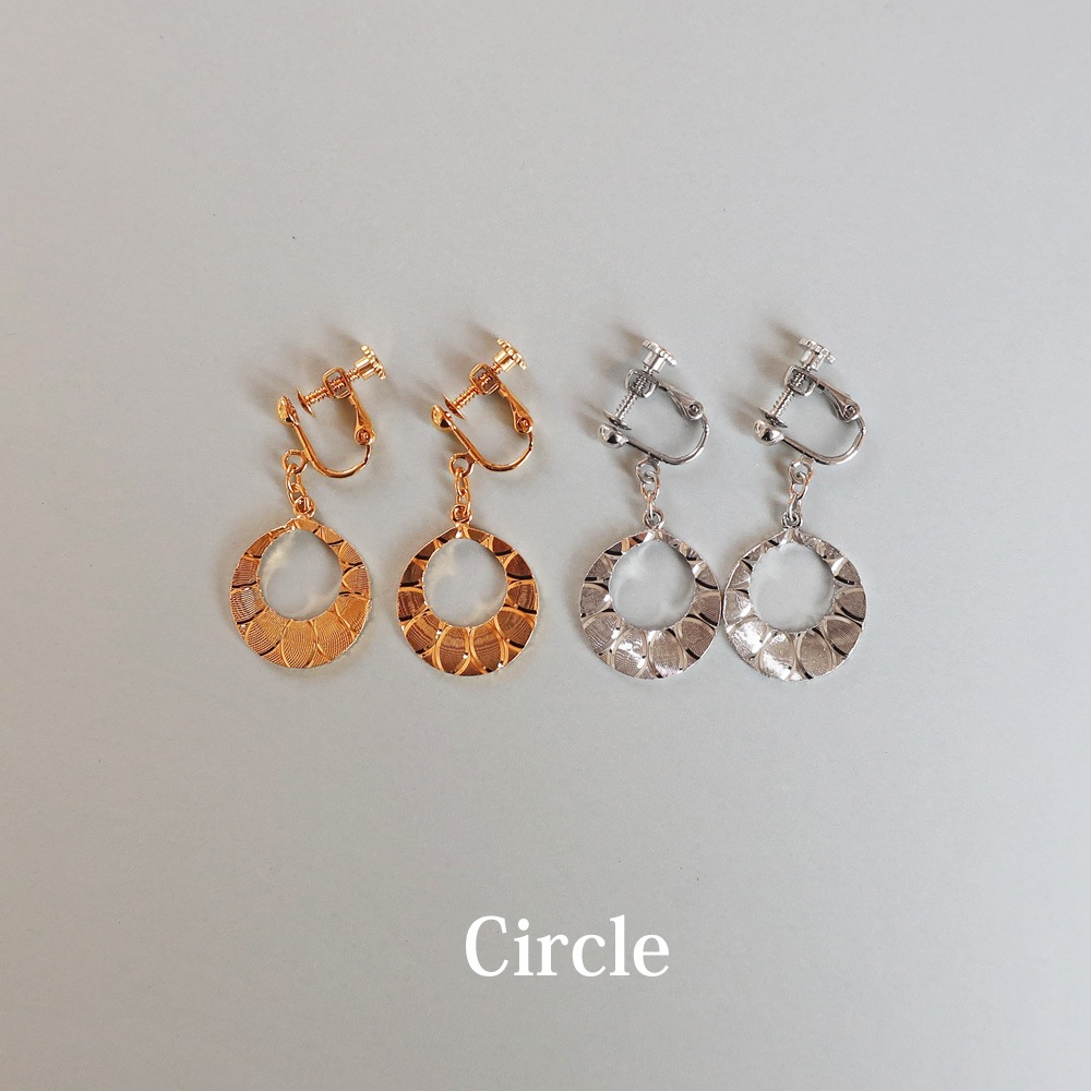 日本製 樹脂カバー付き ダイヤカット ドロップイヤリング ピアス