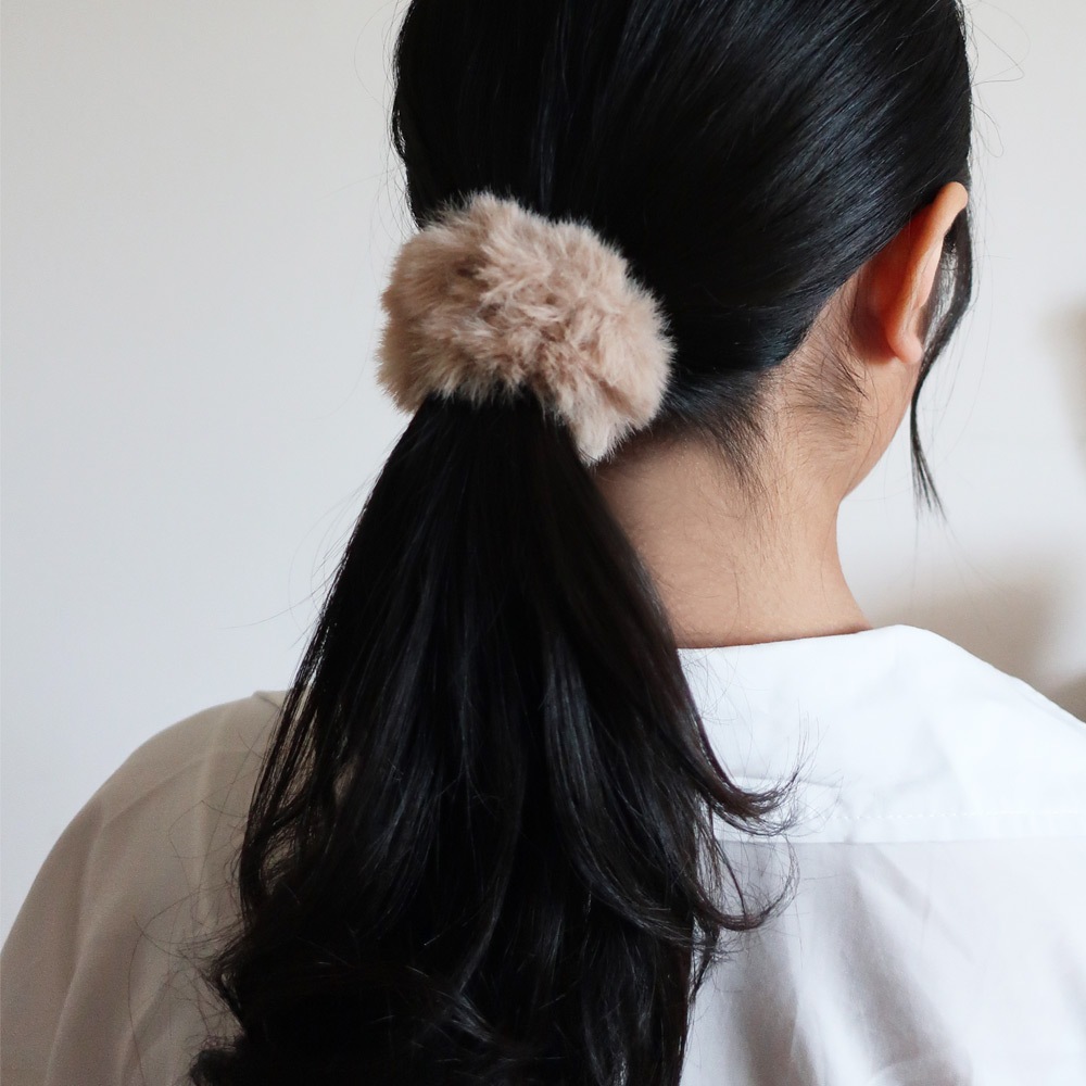 ふわふわもこもこ ファー ヘアゴム シュシュ ヘアアクセサリー