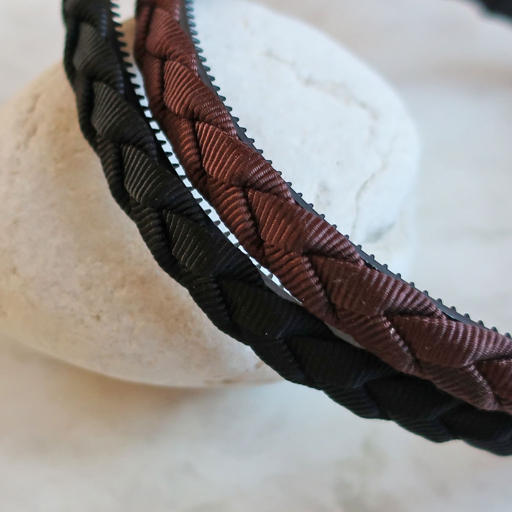 日本製 特許取得 痛くない ノンストレス カチューシャ 三つ編み