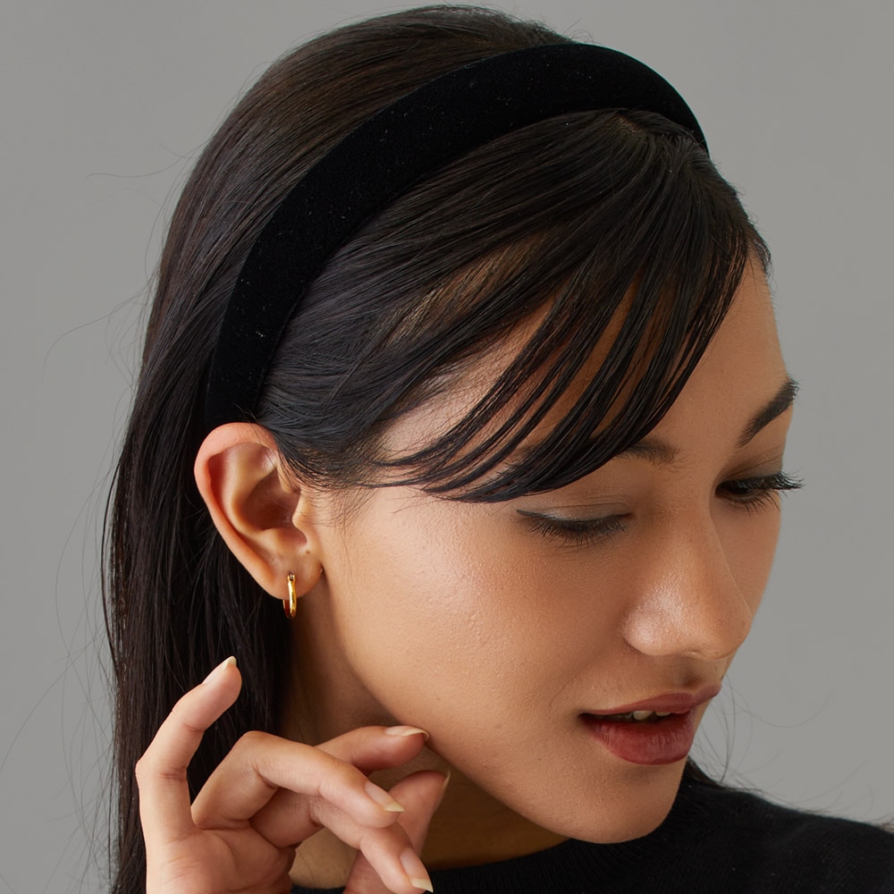 送料無料 シンプルベロアワイドカチューシャ | ヘアーアクセサリー | 日本製MelodyAccessoryメロディーアクセサリー公式