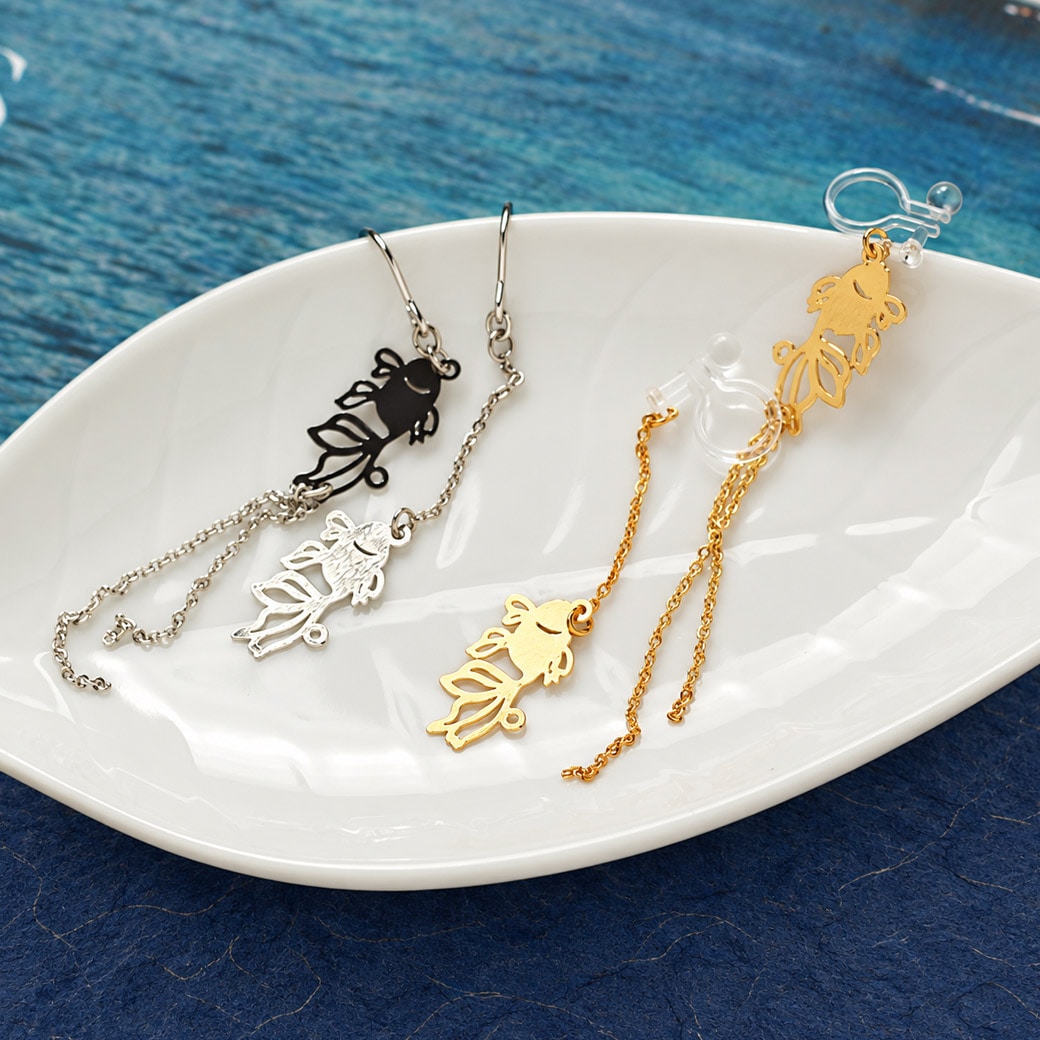 WA Modern Asymmetry Earrings｜ wa-bijou 和モダン アシンメトリー