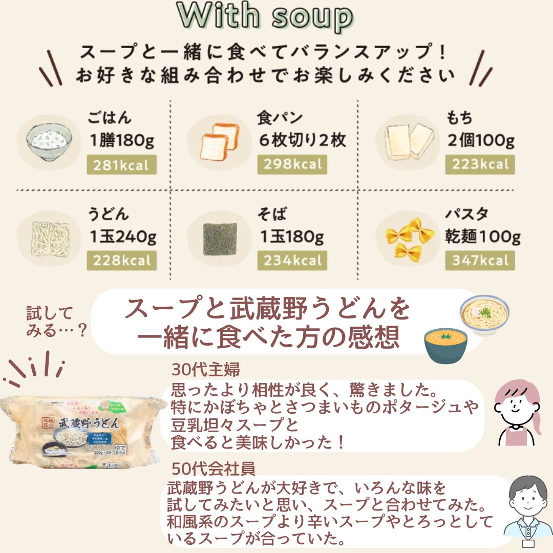 具沢山スープと武蔵野うどん