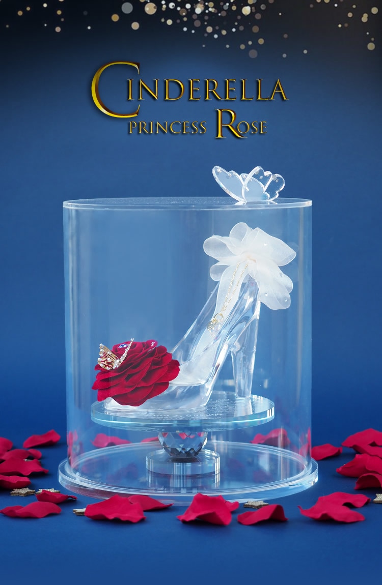 赤バラのシンデレラのガラスの靴】プリンセスローズ