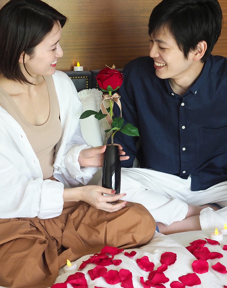 誕生日 プロポーズ メッセージフラワー 人気no 1 1本の赤バラ
