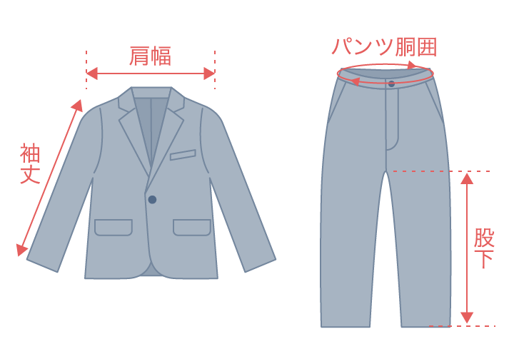 パンツスーツ  イメージ図