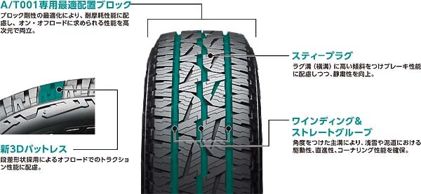 175/80R16 91S〈4本〉ブリヂストンDUELER A/T 001〈デューラー A/T 001 