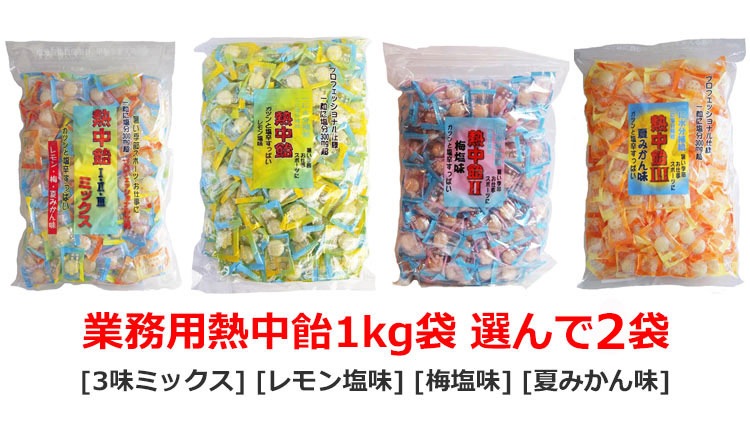 熱中対策 塩飴 熱中飴 業務用1Kg袋 ×［2袋］ 井関食品