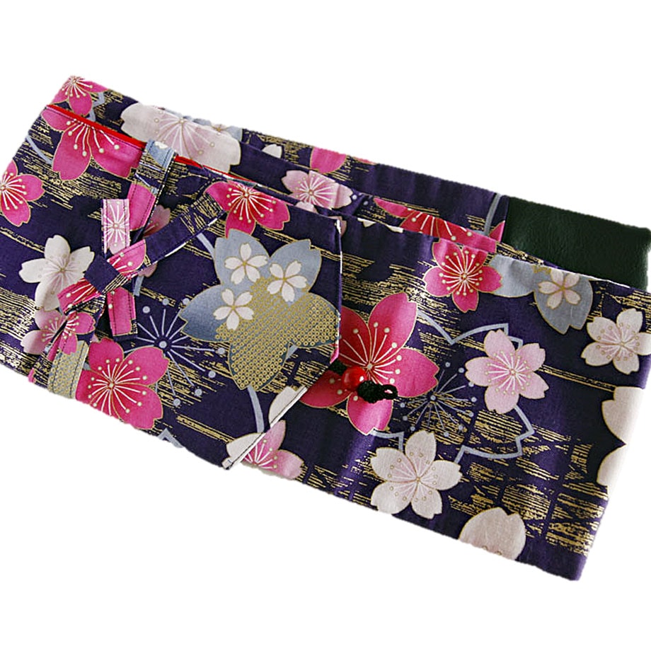 剣道 竹刀袋「桜浪漫（ロマン）紫 」 剣道具竹刀袋（3本入り） 合皮