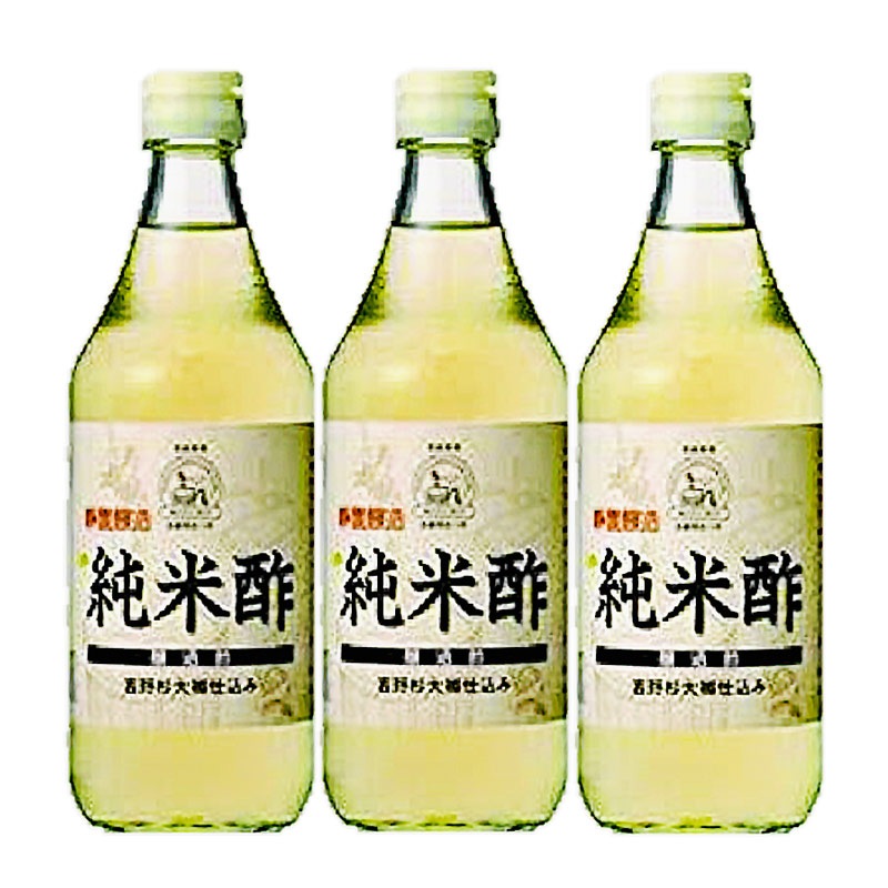 純米酢500ml×3本 ミヅホ酢 ［静置発酵］醸造酢 【純国産】 無添加 ■瑞穂酢 百年蔵-こだわりの手しごと三春