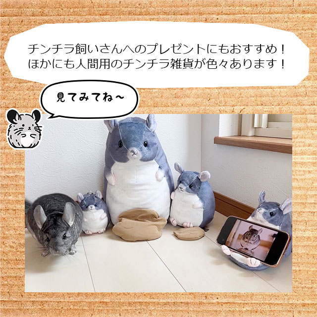 超リアルなチンチラのぬいぐるみ 人間用のチンチラグッズ 吉徳 りくの