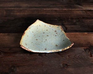 18cm台形皿 アンティークブルー