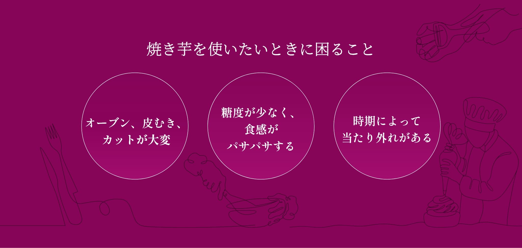 焼き芋を使いたいときに困ること