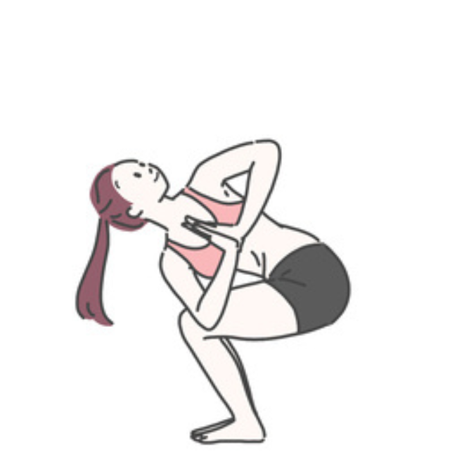 ねじった椅子のポーズ