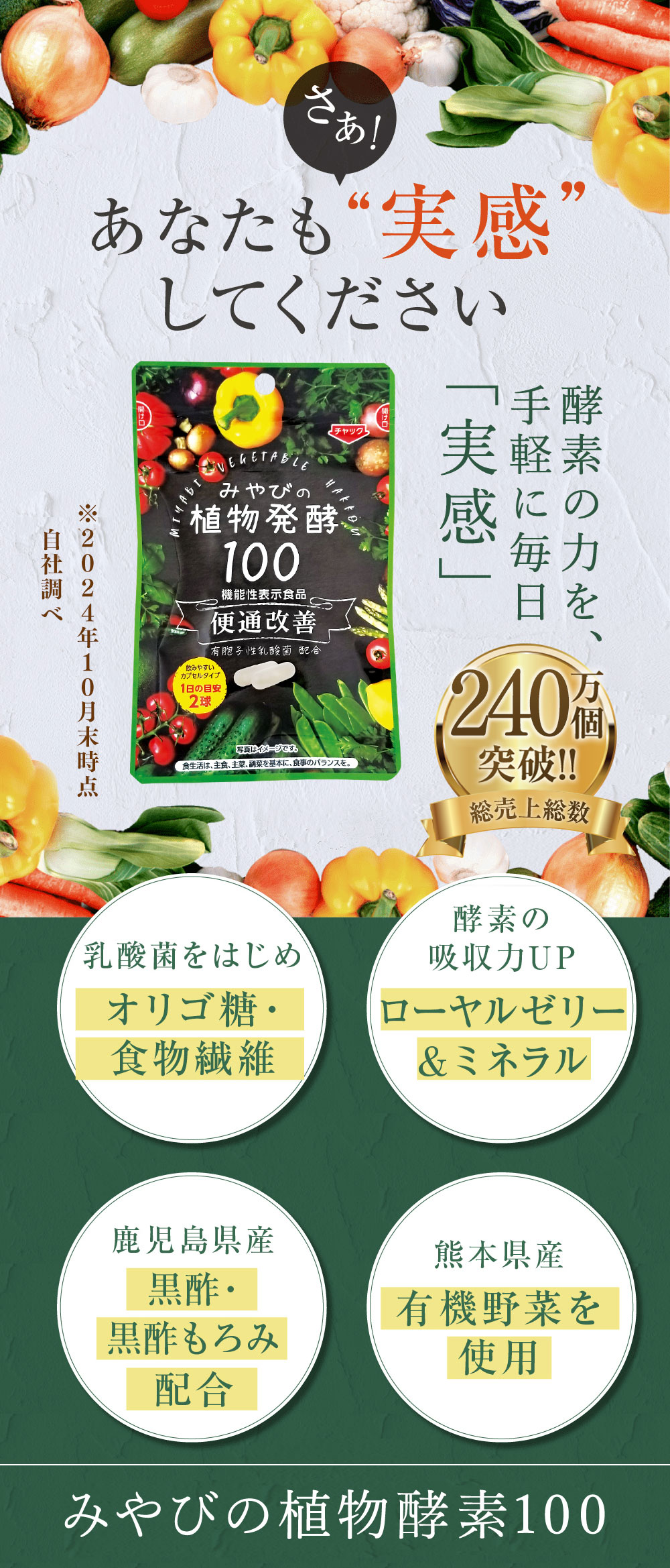 二年熟成・植物酵素100｜みやび 健食・サプリ 公式通販