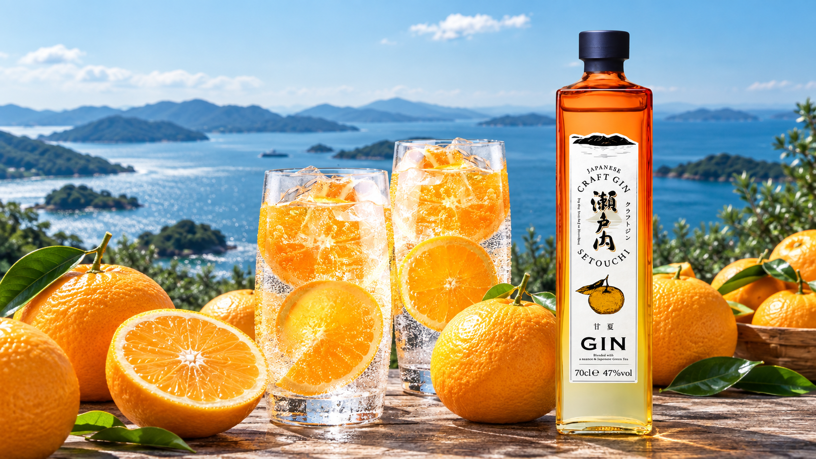 瀬戸内産の甘夏の美味しさを凝縮したフルーティーなジン。クラフトジン