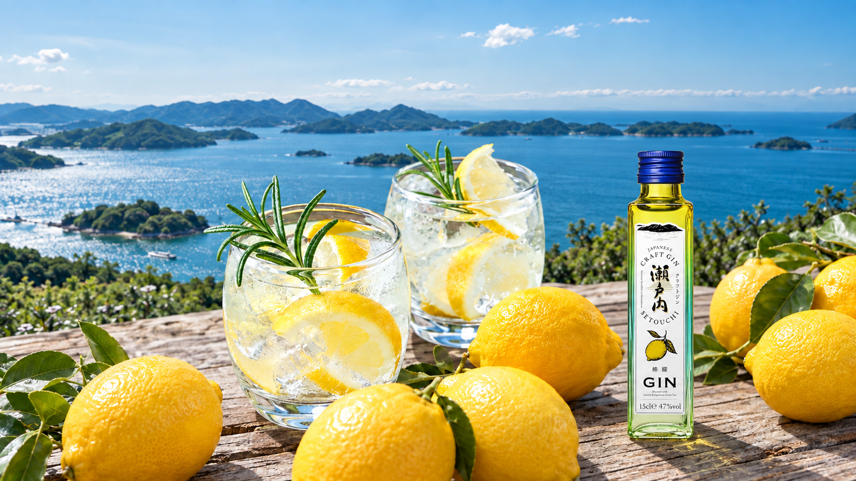 瀬戸内生まれの国産ドライジン。クラフトジン瀬戸内 檸檬 150ml 広島県