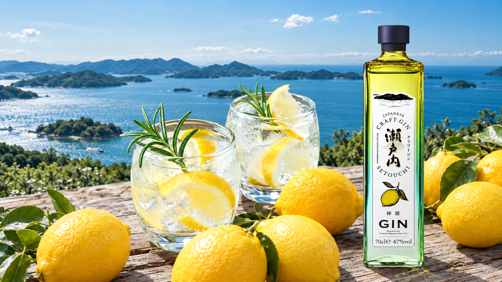 瀬戸内生まれの国産ドライジン。クラフトジン瀬戸内 檸檬 700ml 広島県